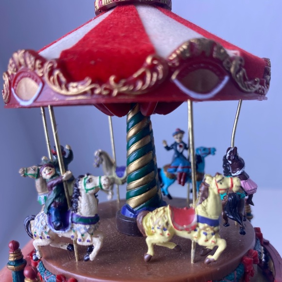 Mr Christmas Other - Mr. Christmas Mini 5" Musical Animated Carousel Plays Jingle Bells